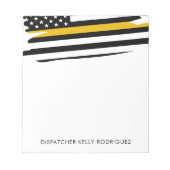 Gepersonaliseerde Thin Gold Line Dispatcher Notitieblok (Voorkant)