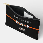 Gepersonaliseerde Thin Oranje Line Flag Search Res Etui (Open)