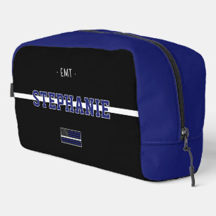 Gepersonaliseerde Thin White Line USA Vlag EMS EMT Toilettasje