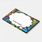 Gepersonaliseerde Think Bubble Leuk Kleurrijk Stri Post-it® Notes (Schuin)