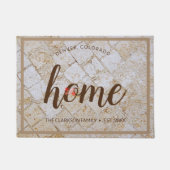 Gepersonaliseerde thuisstaat Faux Concrete Deurmat (Voorkant)