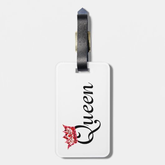 Gepersonaliseerde Tiara-Bagagelabels (koningin) Bagagelabel (Achterkant verticaal)