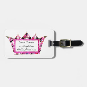 Gepersonaliseerde Tiara-Bagagelabels (prinses) Bagagelabel