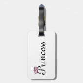 Gepersonaliseerde Tiara-Bagagelabels (prinses) Bagagelabel (Achterkant verticaal)