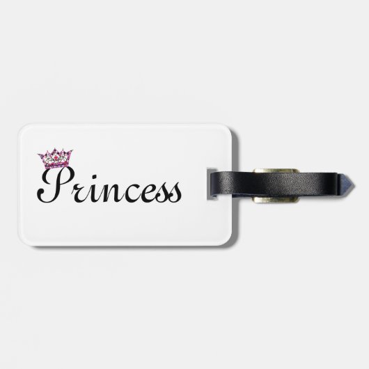 Gepersonaliseerde Tiara-Bagagelabels (prinses) Bagagelabel (Achterkant horizontaal)