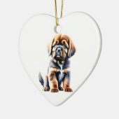 Gepersonaliseerde Tibetaanse Mastiff Puppy Keramisch Ornament (Links)