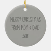 Gepersonaliseerde Tibetan Pallas Cat Kerstversieri Keramisch Ornament (Achterkant)