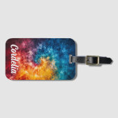 Gepersonaliseerde Tie Dye Bagagelabel met aangepas (Voorkant (horizontaal))