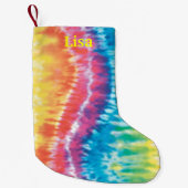 Gepersonaliseerde Tie Dye Christmas Stocking Kleine Kerstsok (Voorkant)