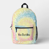 Gepersonaliseerde Tie Dye Hippy Swirl Bedrukte Rugzak (Voorkant)