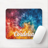 Gepersonaliseerde Tie Dye Mousepad met aangepaste  Muismat (Met muis)