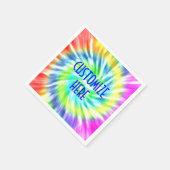 Gepersonaliseerde Tie Dye Papier servet (Hoek)
