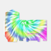 Gepersonaliseerde Tie Dye Tent Favor Box Bedankdoosjes (Uitgevouwen)