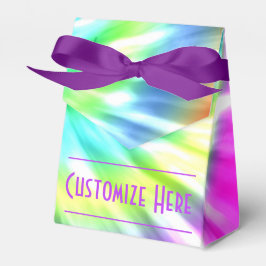 Gepersonaliseerde Tie Dye Tent Favor Box Bedankdoosjes