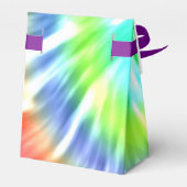 Gepersonaliseerde Tie Dye Tent Favor Box Bedankdoosjes (Achterkant)