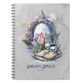 Gepersonaliseerde Tienerheks Spell Book Grimoire Notitieboek (Voorkant)