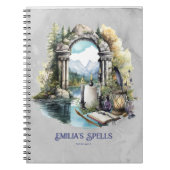 Gepersonaliseerde Tienerheks Spell Book Grimoire Notitieboek (Voorkant)