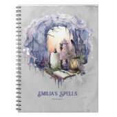 Gepersonaliseerde Tienerheks Spell Book Grimoire Notitieboek (Voorkant)