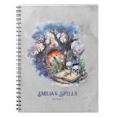 Gepersonaliseerde Tienerheks Spell Book Grimoire Notitieboek (Voorkant)