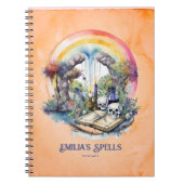 Gepersonaliseerde Tienerheks Spell Book Grimoire Notitieboek (Voorkant)