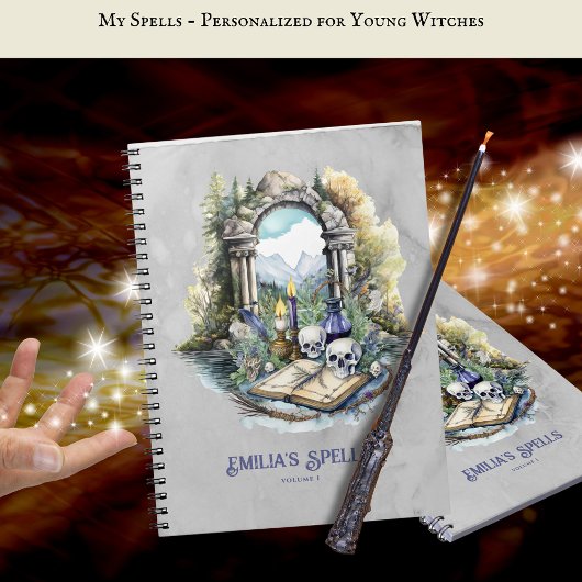 Gepersonaliseerde Tienerheks Spell Book Grimoire Notitieboek