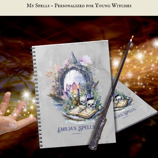 Gepersonaliseerde Tienerheks Spell Book Grimoire Notitieboek