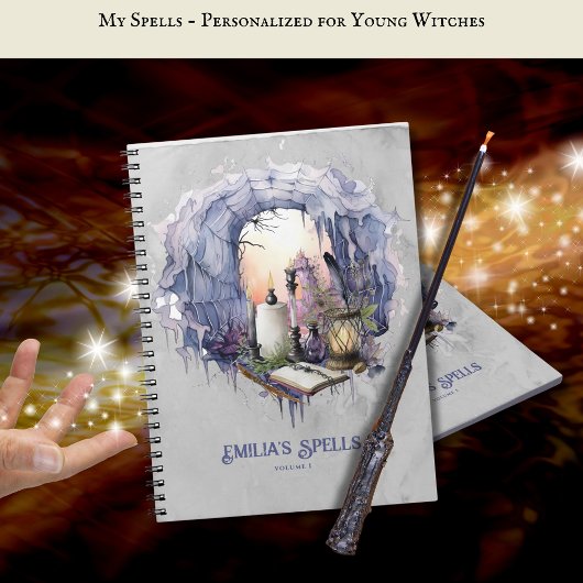 Gepersonaliseerde Tienerheks Spell Book Grimoire Notitieboek