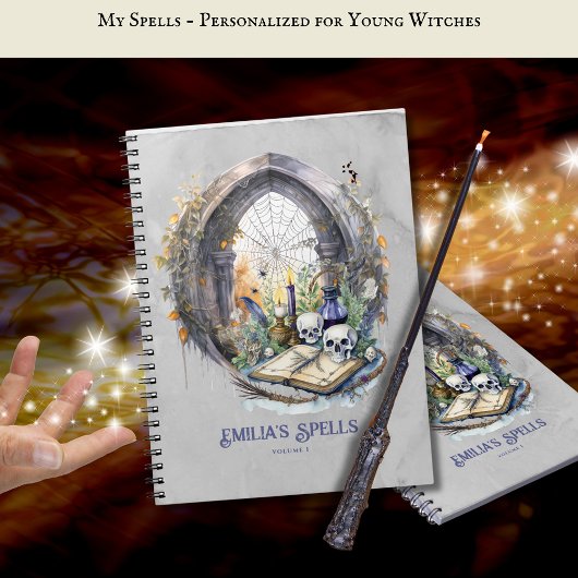 Gepersonaliseerde Tienerheks Spell Book Grimoire Notitieboek