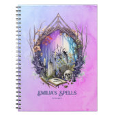 Gepersonaliseerde Tienerheks Spell Book Grimoire Notitieboek (Voorkant)