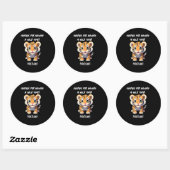 Gepersonaliseerde Tiger Cub verjaardagsfeestje Ronde Sticker (Vel)