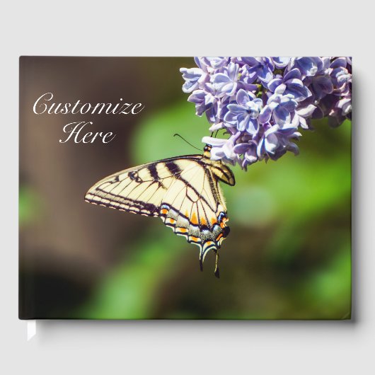 Gepersonaliseerde Tiger Swallowtail Butterfly Gues Gastenboek (Voorkant)