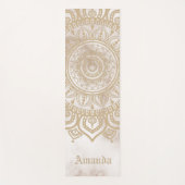 Gepersonaliseerde tijdloze pastelmarmer Mandala be Yogamat (Voorkant)