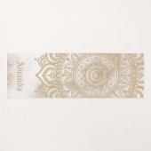 Gepersonaliseerde tijdloze pastelmarmer Mandala be Yogamat (Voorkant (horizontaal))
