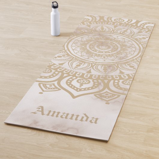 Gepersonaliseerde tijdloze pastelmarmer Mandala be Yogamat (In situ)
