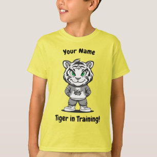Gepersonaliseerde Tijger - "Tijger in opleiding" T-shirt