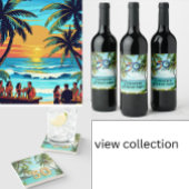 gepersonaliseerde tiki luau tropisch strand Uitnod Kaart