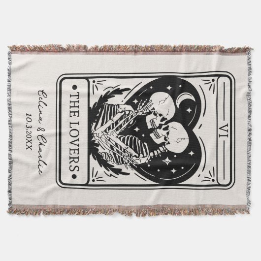 Gepersonaliseerde Til Death Skeleton Liefhebbers T Deken (Voorkant)