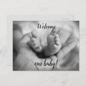 Gepersonaliseerde Tiny Baby Toes Briefkaart (Voorkant / Achterkant)