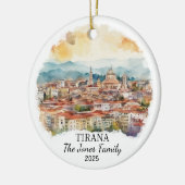 Gepersonaliseerde Tirana Ornament, Albanië Gift Keramisch Ornament