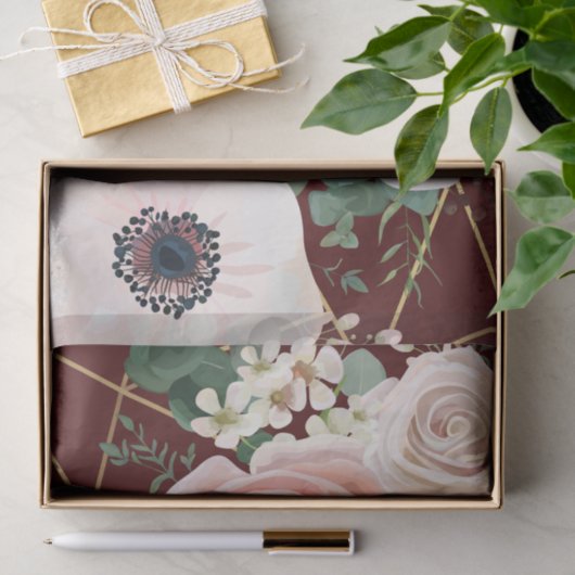 Gepersonaliseerde Tissue Paper Geometric Garden Wi Tissuepapier (Geschenk)