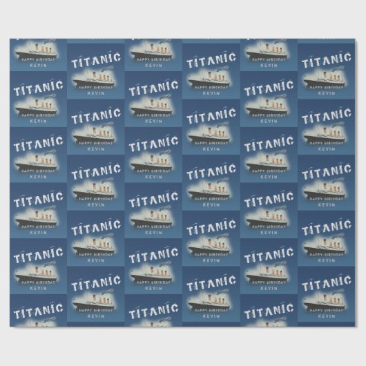 Gepersonaliseerde Titanic Cadeaupapier (Vlak)