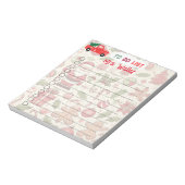 Gepersonaliseerde to-do lijst Kerstmis thema Notitieblok (Linkerzijde)