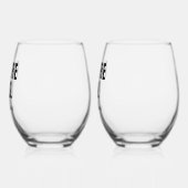 Gepersonaliseerde toekomst Mr en Mrs Naam Bruiloft Wijnglas Zonder Voet (Links)