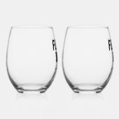 Gepersonaliseerde toekomst Mr en Mrs Naam Bruiloft Wijnglas Zonder Voet (Rechts)