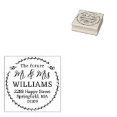 Gepersonaliseerde toekomst Mr & Mrs Round retourad Rubberstempel (Gestempeld)