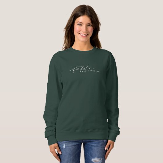 Gepersonaliseerde Toekomst Mrs Sweatshirt (Voorkant volledig)