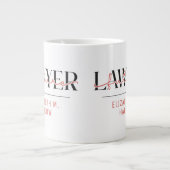 Gepersonaliseerde toekomstige advocaat naam grote koffiekop (Voorkant)