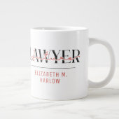 Gepersonaliseerde toekomstige advocaat naam grote koffiekop (Rechts)