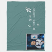 Gepersonaliseerde Toekomstige Astronaut Kinderen Fleece Deken (Voorkant)