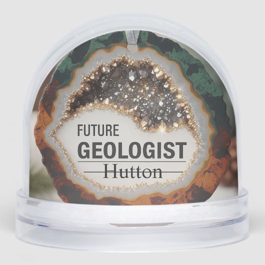 Gepersonaliseerde toekomstige geoloog sneeuwbol (Voorkant)